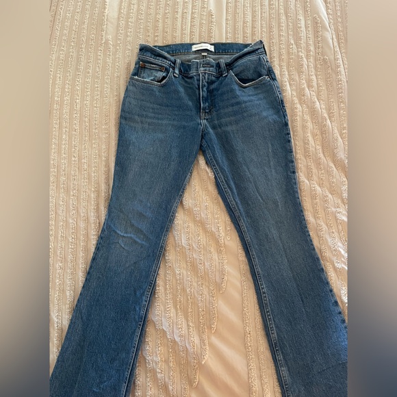 Abercrombie & Fitch Denim - Abercrombie curve love mid rise bootcut. Medium wash size 25/0 short